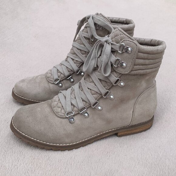 Carlos By Carlos Santana Donna Faux Suede Lace Up Booties Sz8 - Picture 2 of 16